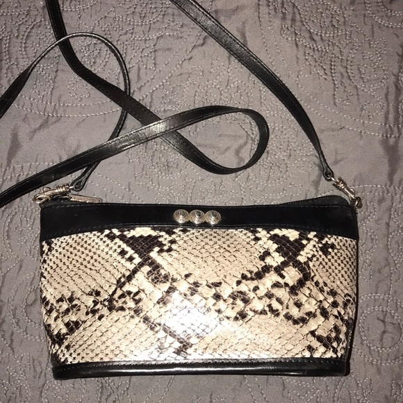 Gray synthetic  snake skin Brighton Crossbody bag - Picture 2 of 7